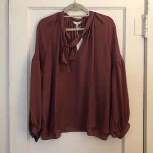 NWT Lucky Brand tie-front blouse